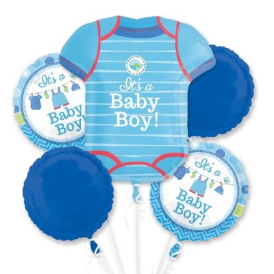 BOUQUETS 5 GLOBOS BEBE NIÑO