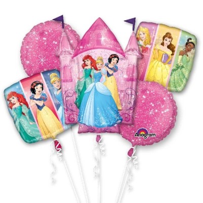 BOUQUETS 5 GLOBOS PRINCESAS