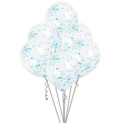 GLOBOS CONFETTI AZUL 6 UND