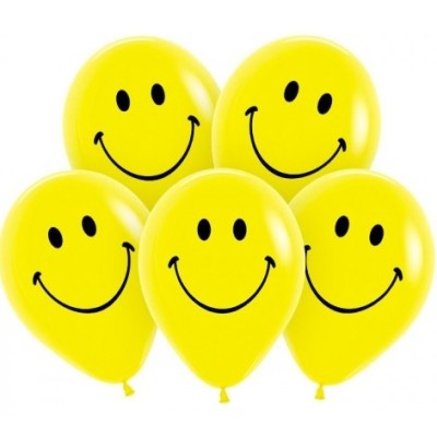 12 GLOBOS CARA FELIZ -SEMPERTEX
