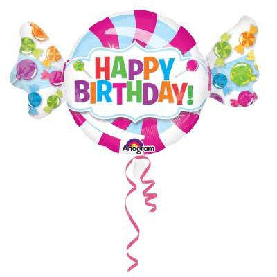GLOBO ¨HAPPY BTDAY¨ CARAMELO