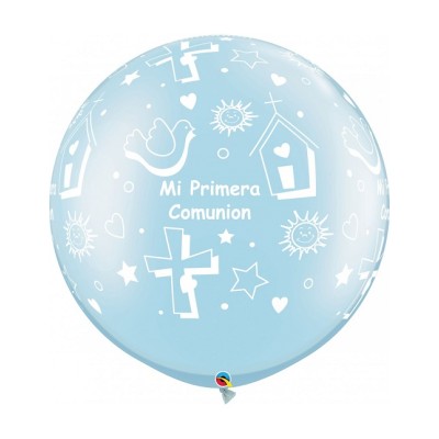 GLOBO COMUNION AZUL QX 90 CM (36')