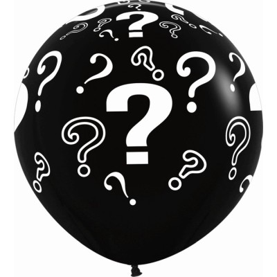 GLOBO 3 FT NEGRO INTERROGANTE