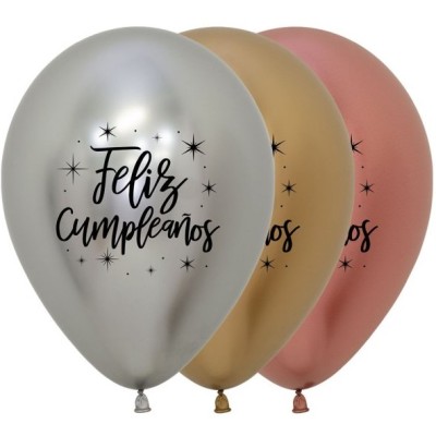 GLOBO REFLEX FELIZ CUMPLE 12 UND