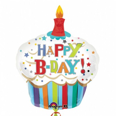 GLOBO HAPPY BTHDAY CUPCAKE
