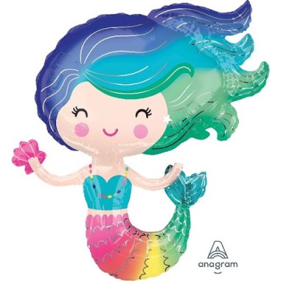 GLOBO FOIL FORMA SIRENA 76 CM