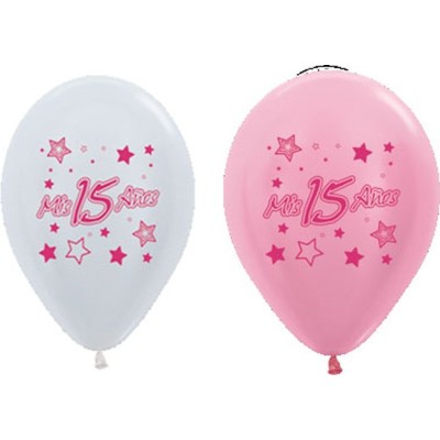 10 GLOBOS LATEX 15 AÑOS SEMPERTEX