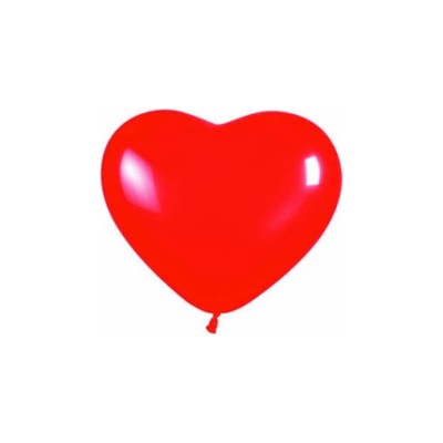 GLOBO LATEX CORAZON ROJO 50 UND