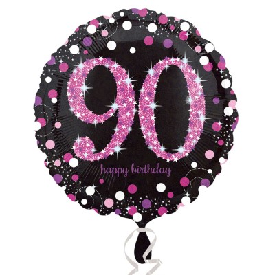 GLOBO FOIL PINK 90  AÑOS