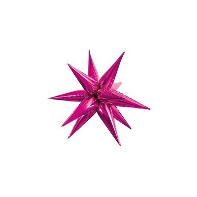 GLOBO ESTRELLA 3D ROSA MEDIANO