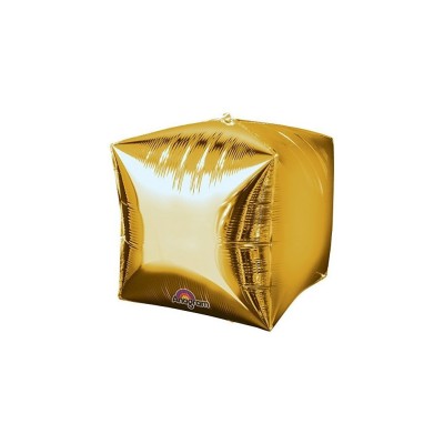 GLOBO FORMA CUBO ORO 38CM