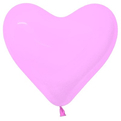 GLOBO LATEX CORAZON ROSA 50 UND
