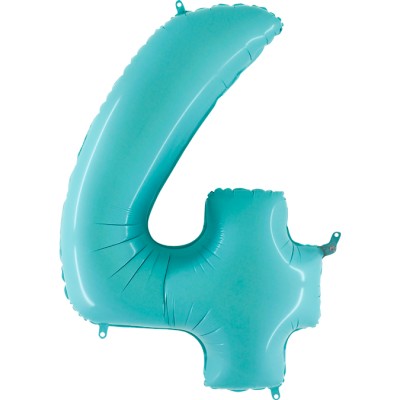 GLOBO AZUL PASTEL NUMERO 4