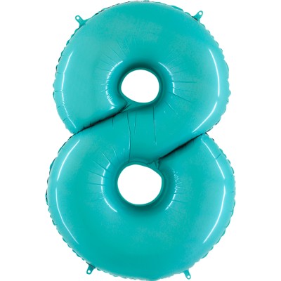 GLOBO AZUL PASTEL NUMERO 8