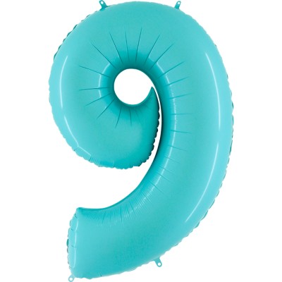 GLOBO AZUL PASTEL NUMERO 9