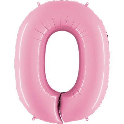 GLOBO ROSA PASTEL NUMERO 0