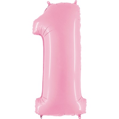 GLOBO ROSA PASTEL NUMERO 1