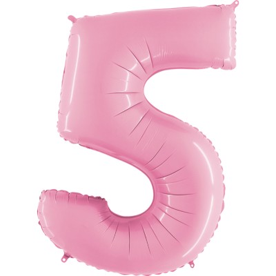 GLOBO ROSA PASTEL NUMERO 5