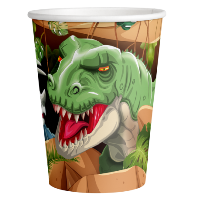 VASO DINOSAURIOS 8 UND 266 ML