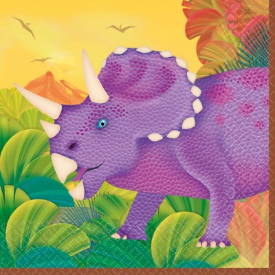 SERVILLETAS PEQUEÑA DINOSAURIO 25X25