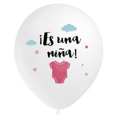 GLOBOS ES UNA NIÑA BODY 8 UND