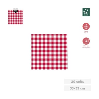 SERVILLETA 2C GRANJA 33 CM 20 UND