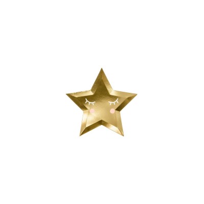 PLATOS ESTRELLA CON CARITA 6 UND