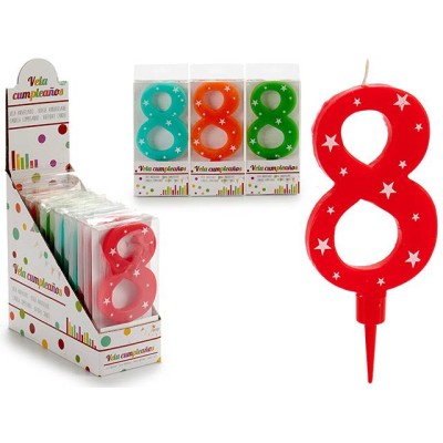 VELA CUMPLEAÑOS N.8  12 CM SRT 4
