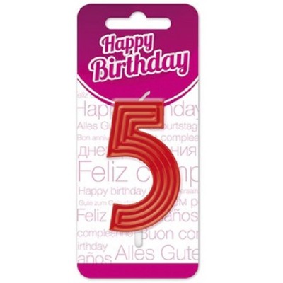 VELA CUMPLEAÑOS ESPIRAL  Nº5