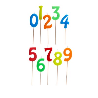 VELA NUMEROS NEON PALO LARGO