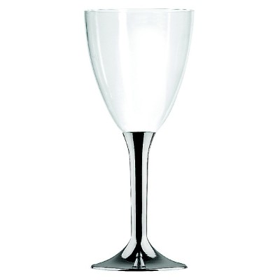 COPA VINO CON PIE PLATA 10 UND