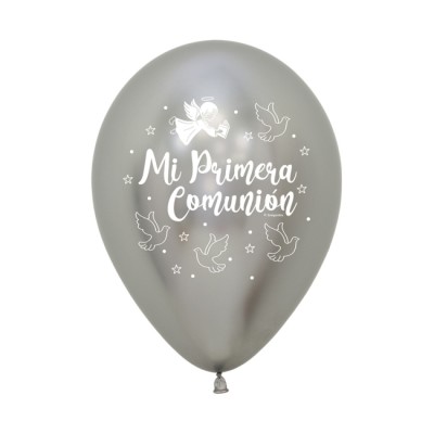GLOBOS 12 UND REFLEX PLATA COMUNION