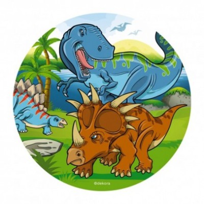 DISCO OBLEA DINOSAURIO 20 CM