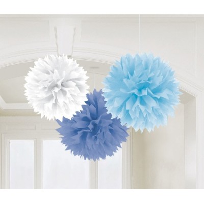 PON POM TONOS AZULES 3 UND
