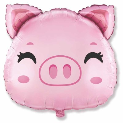 GLOBO FOIL CABEZA CERDITA 60 CM