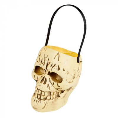 CESTA PLASTICO CALAVERA 15 CM