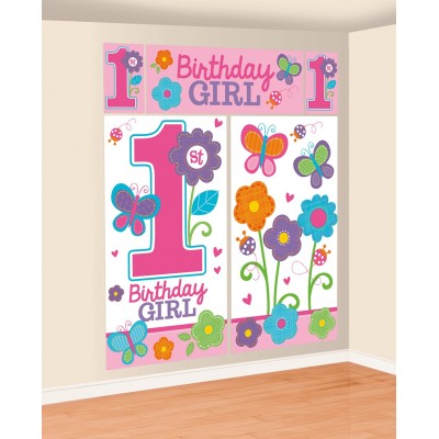 DECORACION PARET ESCENA 1ER CUMPLE NIÑA