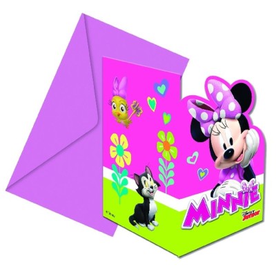 INVITACIONES C/SOBRE MINNIE S/6