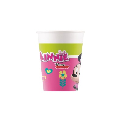 VASOS CARTON MINNIE ROSA 8 UNS