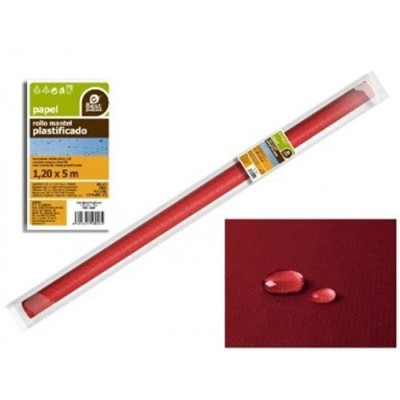 ROLLO MANTEL PLASTIFICADO ROJO 5X1.2M
