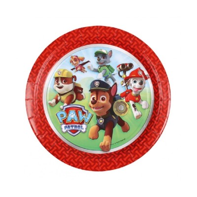PLATO PATRULLA CANINA 18 CM  8 UND