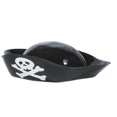 SOMBRERO PIRATA PLASTICO NEGRO