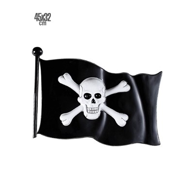 BANDERA PIRATA' DE PLÁSTICO - 45X32 CM