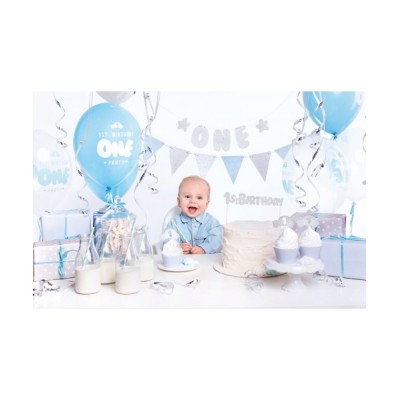 KIT PRIMER CUMPLEAÑOS AZUL 33 PZAS
