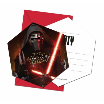 6 INVITACIONES THE FORCE AWAKENS