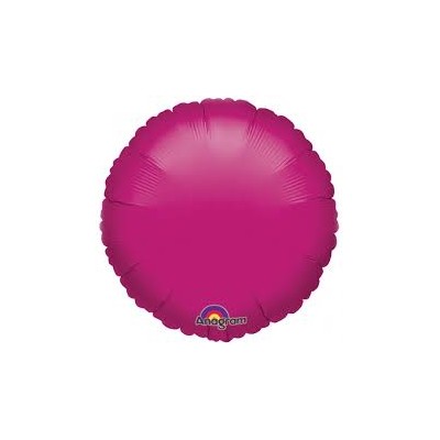GLOBO METAL CIRCULO FUCSIA