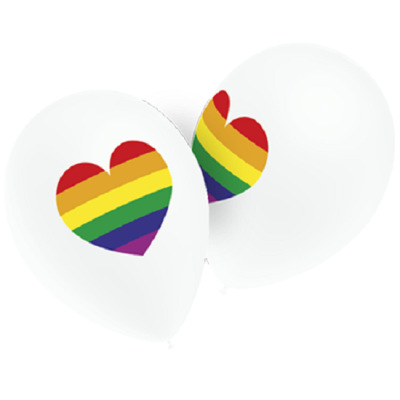 GLOBOS CORAZON MULTICOLOR 8 UND