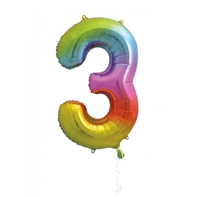 GLOBO FOIL 86CM ARCOIRIS N.3