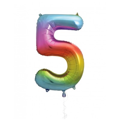 GLOBO FOIL 86CM ARCOIRIS N.5