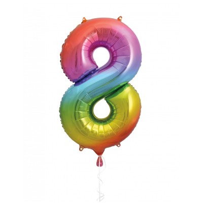 GLOBO FOIL 86CM ARCOIRIS N.8